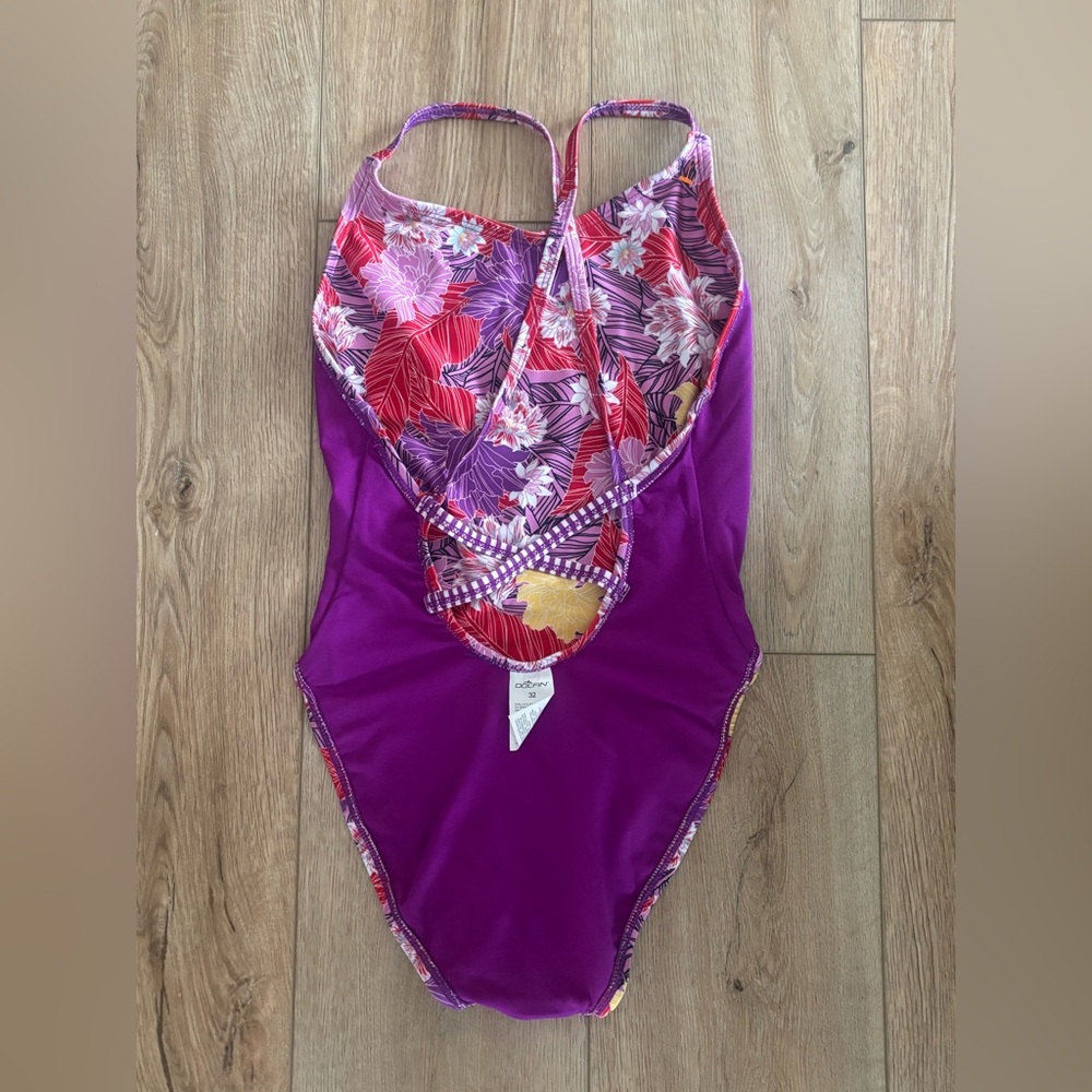 Dolfin Uglies Revibe Women's Nostalgia Low X-Back Swimsuit Floral Size 32 - Picture 5 of 6